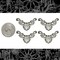 Antiqued Silver Plated Brass Corner Filigree Pieces - Set of Four - S-W42